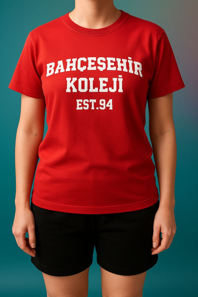 Bahçeşehir EST 94 Kırmızı Tişört (Outlet - İade/Değişim Yok!)