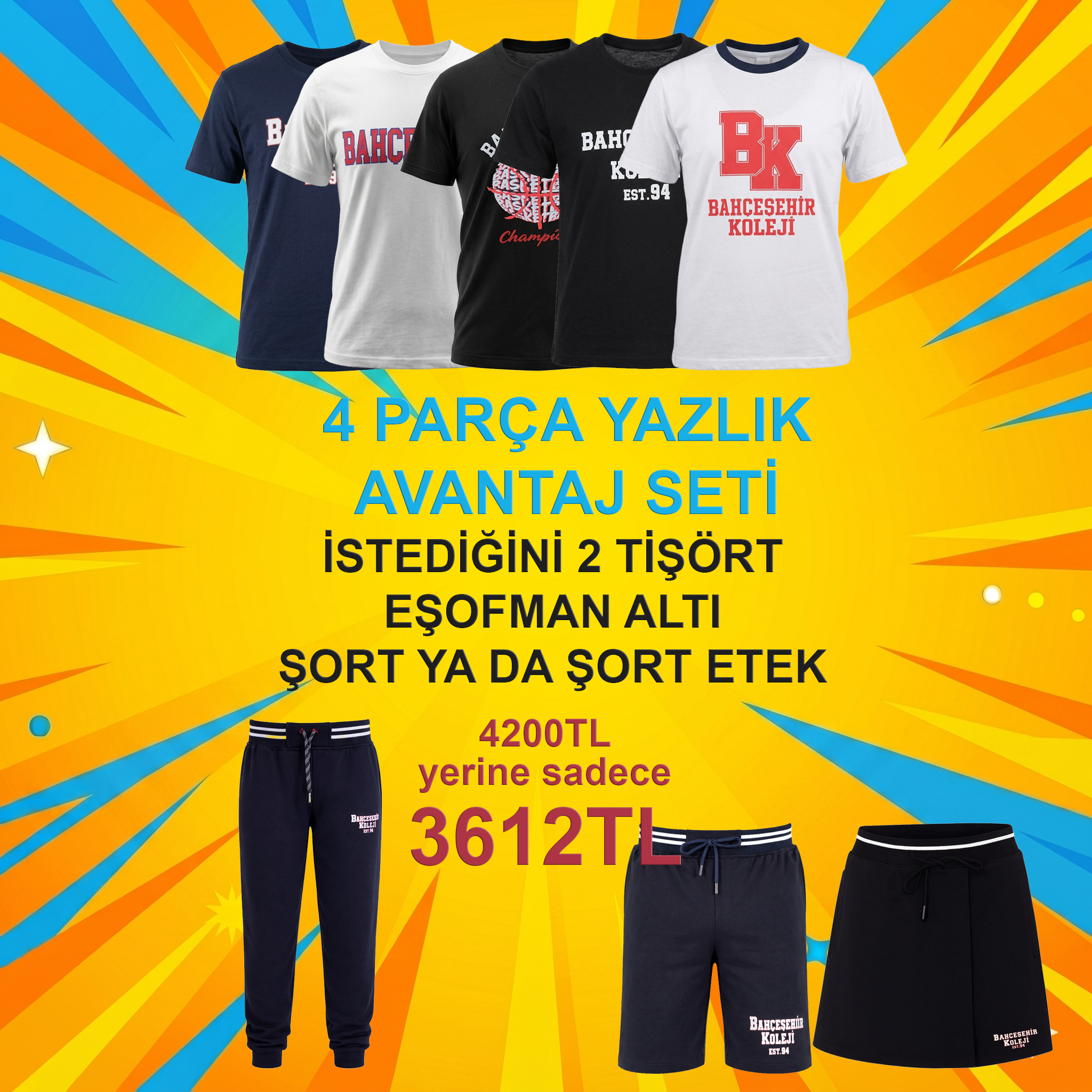 4 PARÇA YAZLIK AVANTAJ SETİ