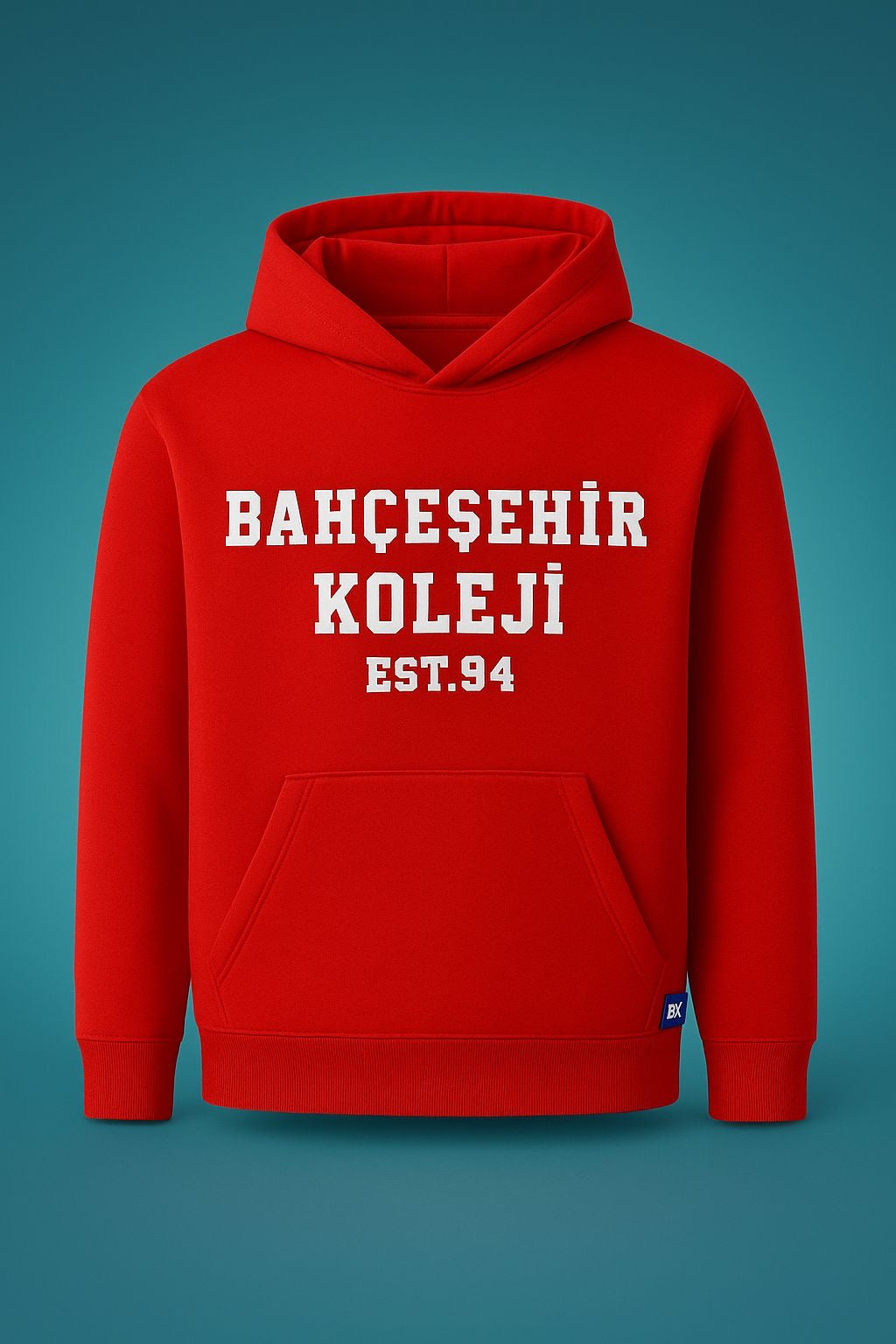 Kapşonlu Sweat Est94 Kırmızı **3 iplik**