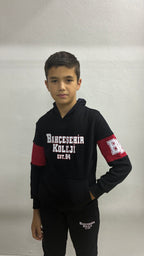 Bahçeşehir EST 94 Koyu Lacivert Kapşonlu Kol Parçalı Sweatshirt
