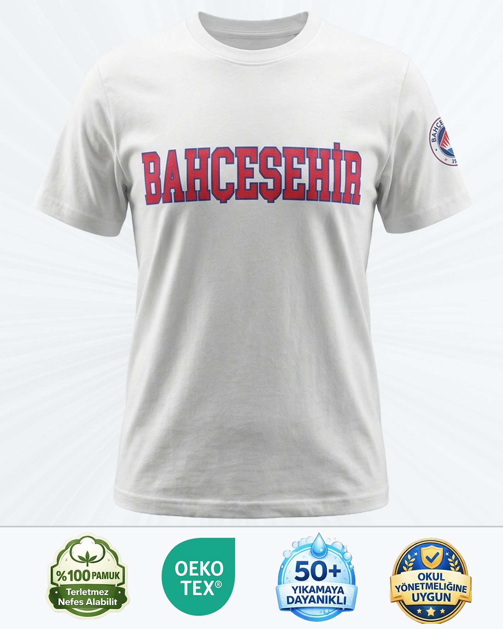 Bahçeşehir Beyaz Tisört