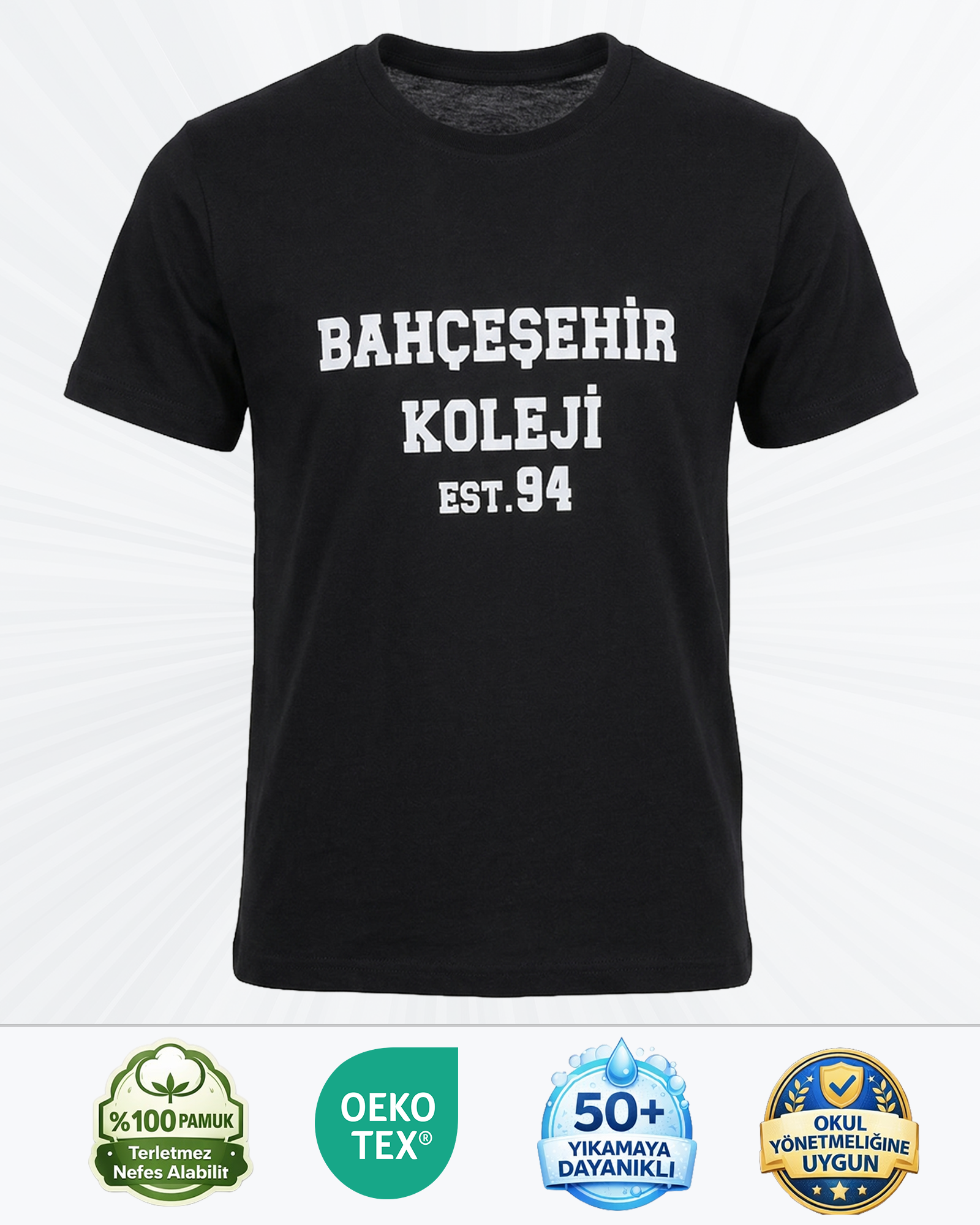 Bahçeşehir Koleji EST 94 Siyah Tişört
