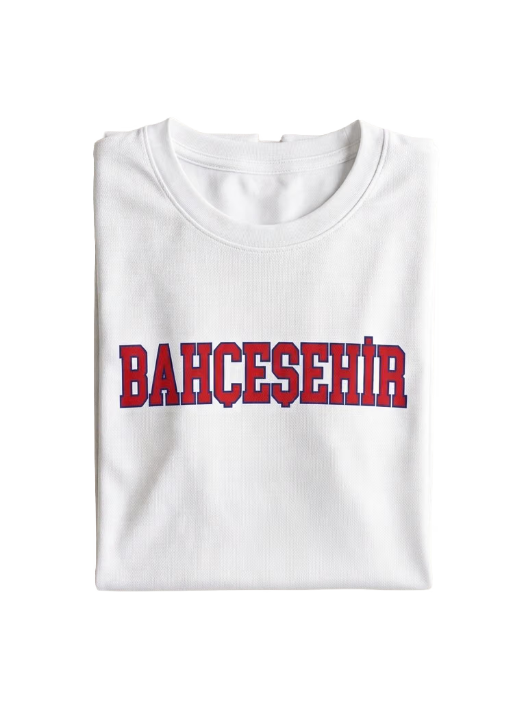 Bahçeşehir Beyaz Tisört