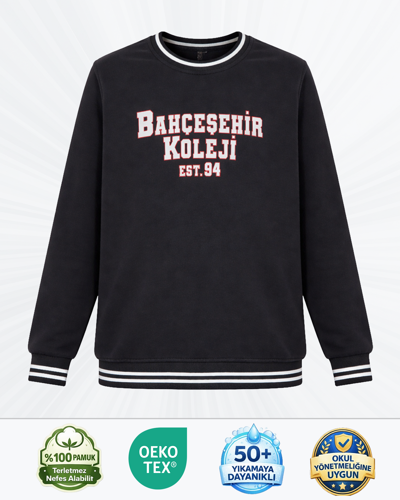 BK Comfy Sweatshirt Dark Blue (3 İplik)