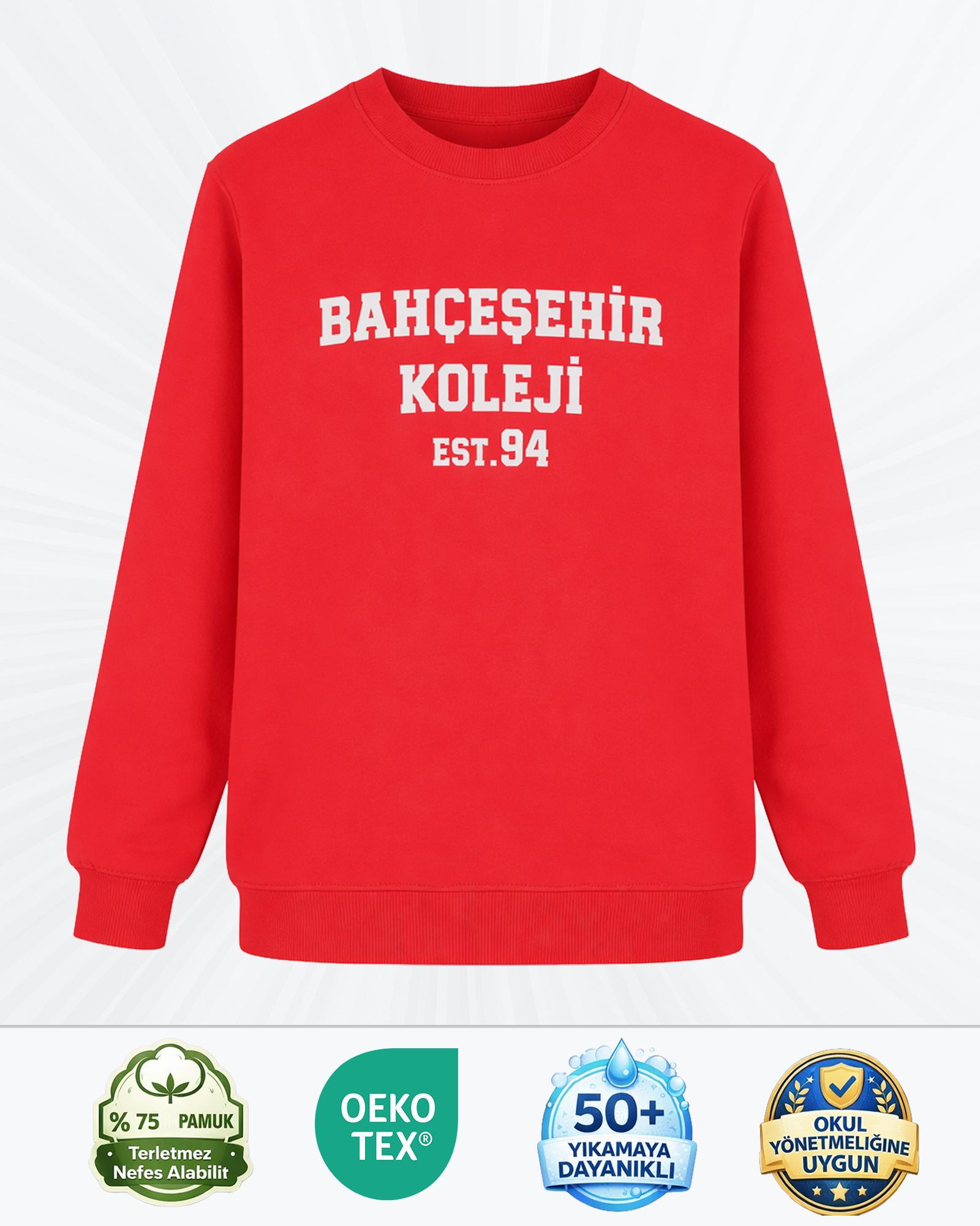 Bahçeşehir EST94 Kırmızı Sweatshirt