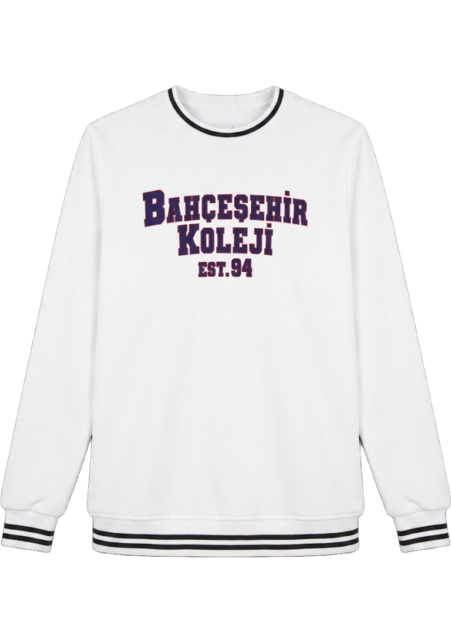 Bahçeşehir BK Comfy Sweatshirt White (3 İplik)