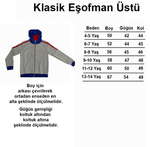 Gri Eşofman Üstü  (Outlet - İade/Değişim Yok!)