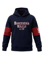 Bahçeşehir EST 94 Koyu Lacivert Kapşonlu Kol Parçalı Sweatshirt